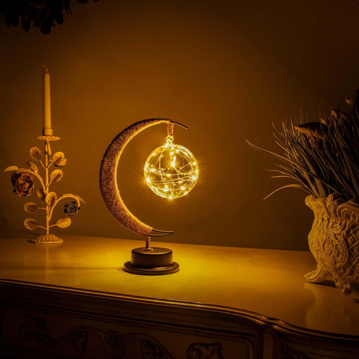 LED Lunar Lamp - Enchanted Moon Night Light for Bedroom, Nursery &amp; Home Decor