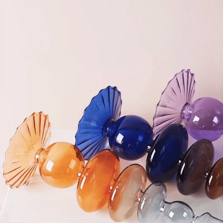 Two colour Glass Classic Craft Candle Holder