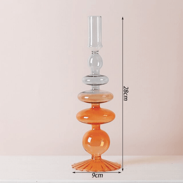 Two colour Glass Classic Craft Candle Holder