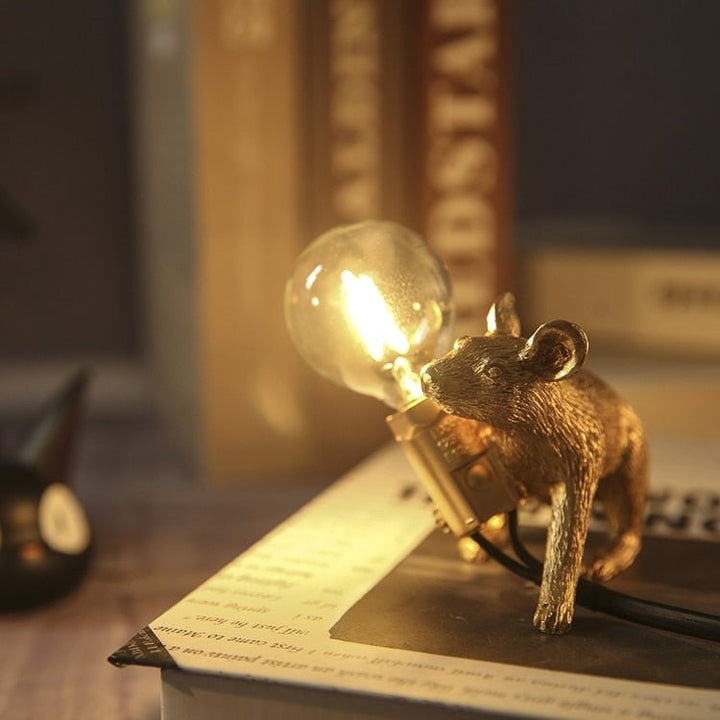 Vintage Mouse LED Table Lamp