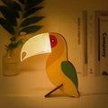 Lumimini Children's Night Light Animal Motifs | Gentle LED Light | USB Connection | Made of Acrylic & Wood